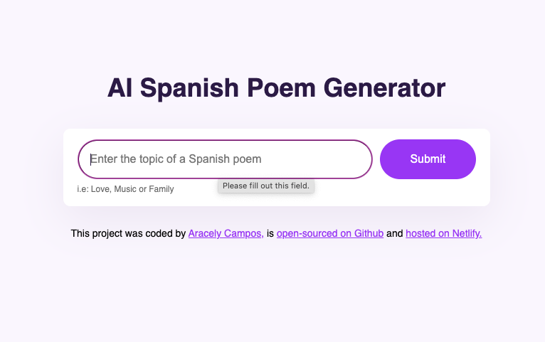 poem generator project